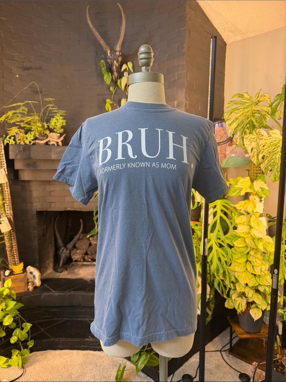 Comfort Colors BRUH Graphic Tee in Navy - Picture 1 of 4